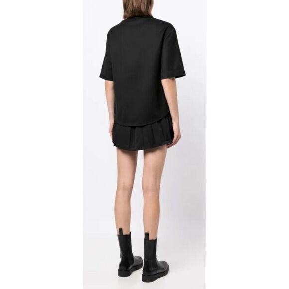 Goen.J double-layer shirt dress in Black NWT Size Small - Picture 4 of 8